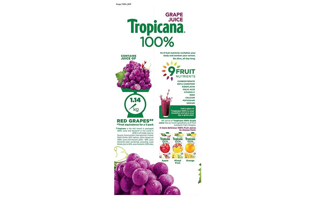 Tropicana Grape Juice    Tetra Pack  1000 millilitre
